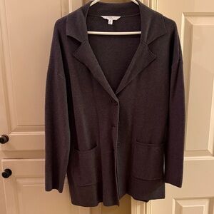 Time and Tru Charcoal Knit Sweater Blazer